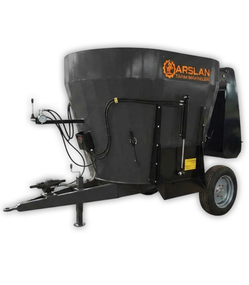 ARS4000 Traktör Arkası Çekilir Şaftlı Elektrikli Kepçeli 380V Sürücülü Dikey Yem Karma